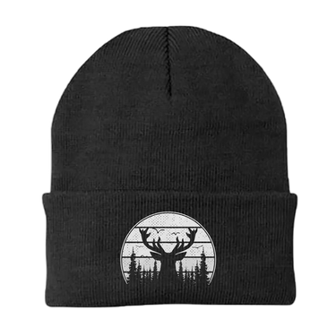 Deer Color Embroidered Beanie